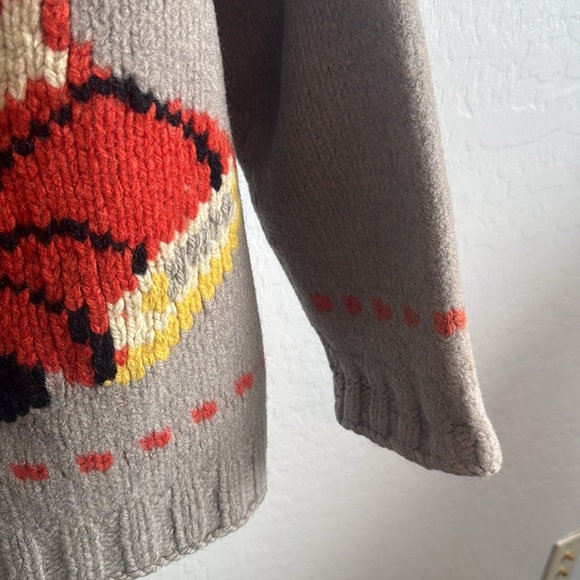 Vintage Handmade Trucker Cowichan Sweater Size Medium - Picture 13 of 17